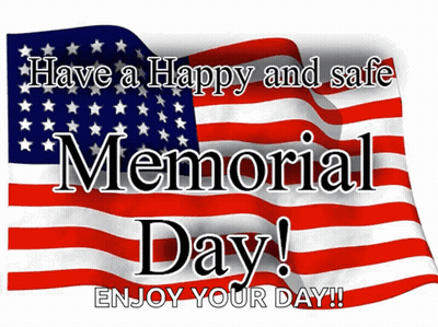 American Flag Happy Safe Memorial Day GIF