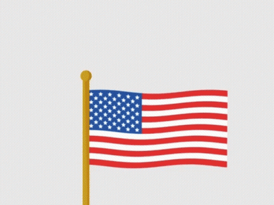 American Flag On Pole Happy Veterans Day GIF