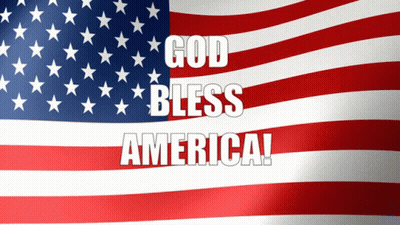 American Flag Saying God Bless America GIF