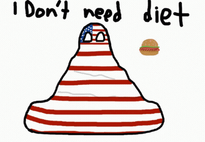 American Flag Saying I Don't Need Diet GIF