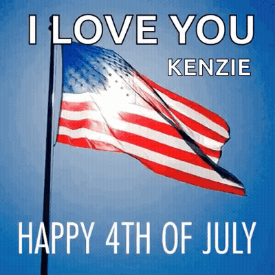 American Flag Saying I Love You Kenzie GIF