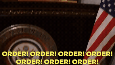 American Flag Saying Order Order Order GIF