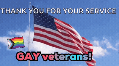 American Flag Thank You For Your Service Gay Veterans GIF