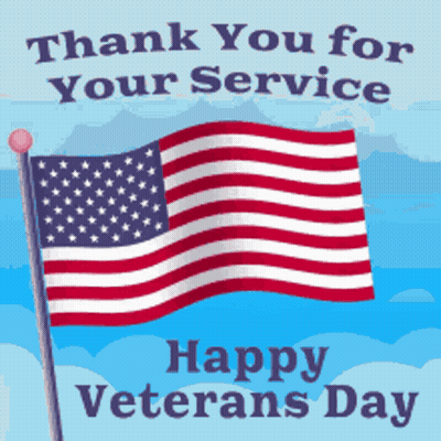 American Flag Thank You For Your Service Happy Veterans Day GIF