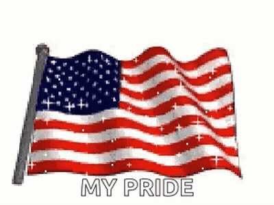 American Flag Waving in Wind