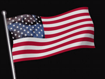 American Flag Waving In Wind GIF