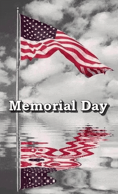 American Flag Waving Memorial Day GIF