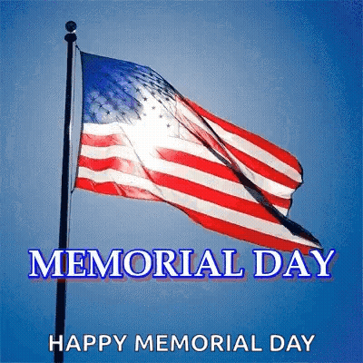 American Flag Waving On Memorial Day GIF