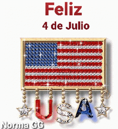 American Flag With Letters USA GIF