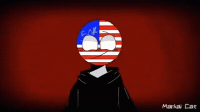 American Flag With Markai Cat GIF