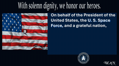 American Flag With Solemn Dignity We Honor Our Heroes GIF