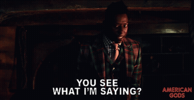 American Gods Man In Plaid Suit GIF
