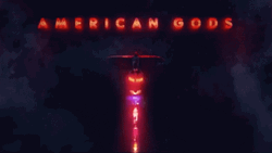 American Gods Text Signage Lights On GIF
