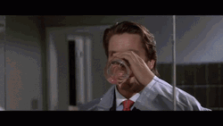 American Psycho Christian Bale Drinking Walking Away GIF