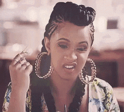 American Rapper Cardi B Annoyed Stank Face GIF