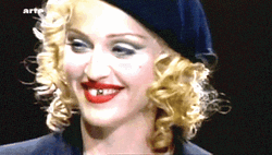 American Singer Madonna British Teeth GIF