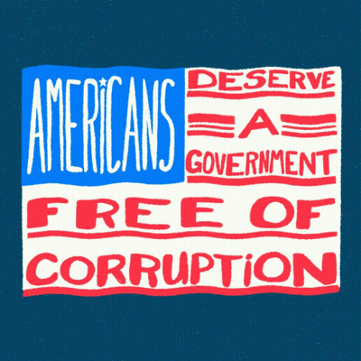 Americans Deserve Government Free Of Corruption American Flag GIF