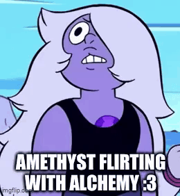 Amethyst From Steven Universe Is Flirting With Alchemy : 3 GIF