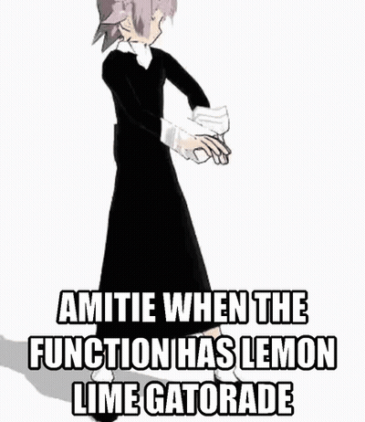 Amitie When The Function Has Lemon Lime Gatorade Is A Cartoon Character From Soul Eater . GIF