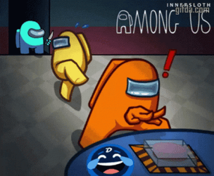 Among Us Character Blue As The Killer GIF