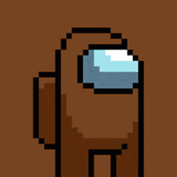 Among Us Character Brown Pixelated GIF