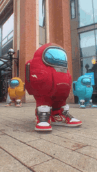 Among Us Character Costume Nodding GIF