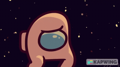 Among Us Character Holding If You're Out There Picture GIF