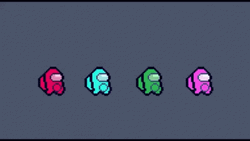 Among Us Character Pixel Dance GIF