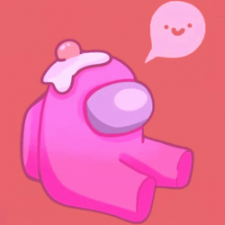 Among Us Character Purple With Egg Head Dress  GIF