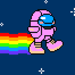 Among Us Character Rainbow Animation GIF