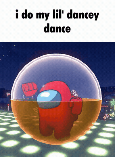 Among Us Character Saying I Do My Lil Dance GIF