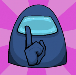 Among Us Character Shhh GIF