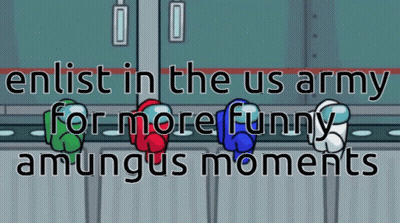 Among Us Characters Enlist In The US Army For More Funny Among Us Moments GIF