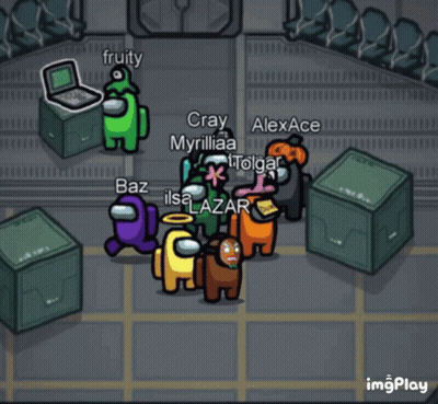 Among Us Characters With Baz And Cray GIF