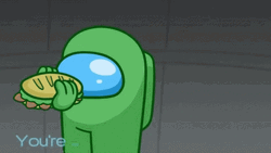 Among Us Green Sneaky Kill GIF