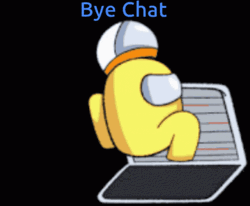 Among Us Impostor Jumping Out Bye Chat Meme GIF