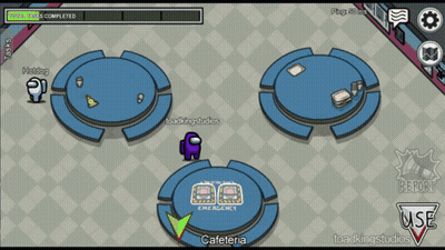 Among Us Is A Game That Is Being Played On A Tablet GIF
