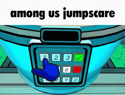 Among Us Jumpscare Cartoon GIF
