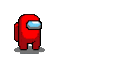 Among Us Red Walking Sticker GIF