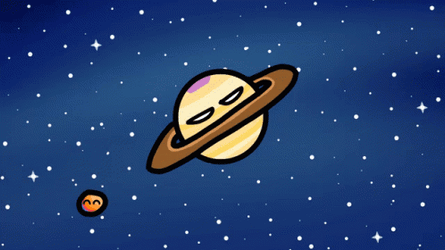 Among Us Style Saturn Animation GIF