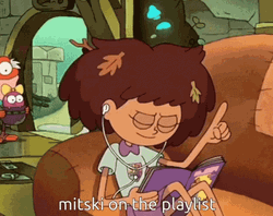 Amphibia Anne Listening To Music Mitski GIF