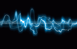 Amusing Blue Waves Sound Icon GIF