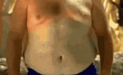 Amusing Fat Masculine Body Transition GIF