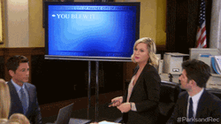 Amy Poehler Explaining Video Presentation Parks And Recreation GIF