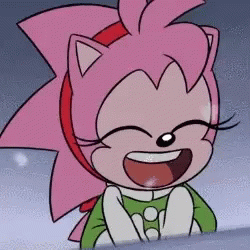 Amy Rose Clapping Her Hands GIF