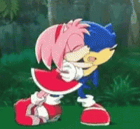 shadow the hedgehog and amy rose kissing