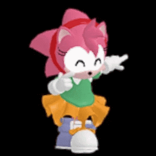 Amy Rose Pointing GIF
