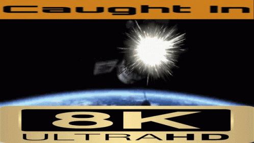 An 8K Ultrahd Advertisement With A Picture Of A Planet GIF