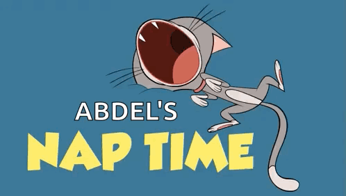 An Ad For Abdel 'S Nap Time Shows A Cat Yawning GIF