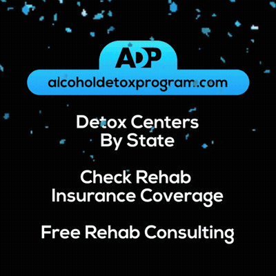An Ad For Alcoholdetoxprogram.com That Says Detox Centers By State GIF